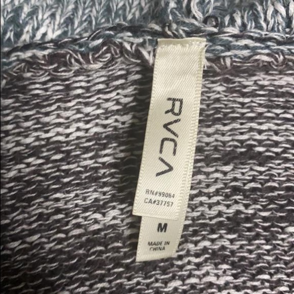 RVCA Casual Patchwork Hoodie Zip up Sweater - Picture 5 of 7